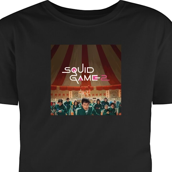 T-shirt til Voksen | Klassisk Voksen T-shirt Squid Game sort XL