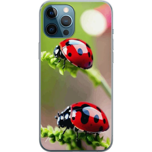 Apple iPhone 12 Pro Max Läpinäkyvä kuori Leppäkerttu Hyönteinen Onni Symboli Luontoaihe Suosittu Graafinen Motiivi Koristelu Kesäkiertue