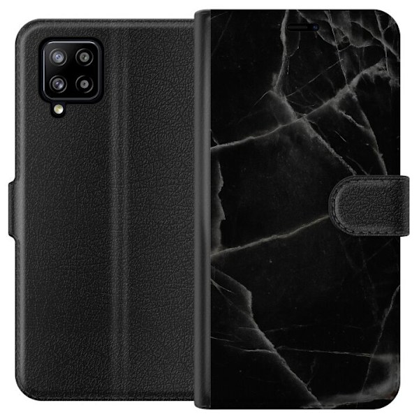 Samsung Galaxy A42 5G Plånboksfodral Svart marmor