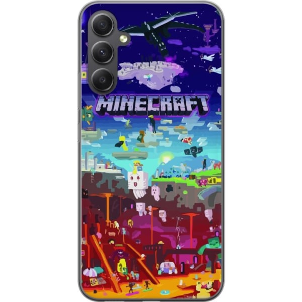 Samsung Galaxy A24 4G Gjennomsiktig deksel Minecraft