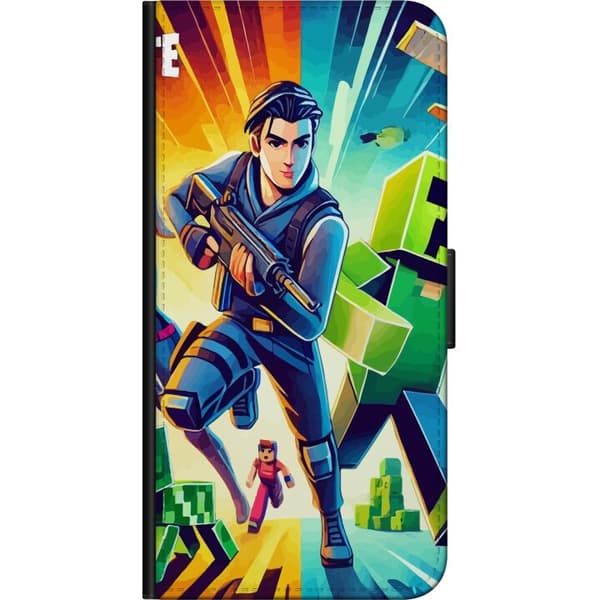 Kompatibelt Lommeboketui til OnePlus 9 Pro Fortnite vs Minecraft