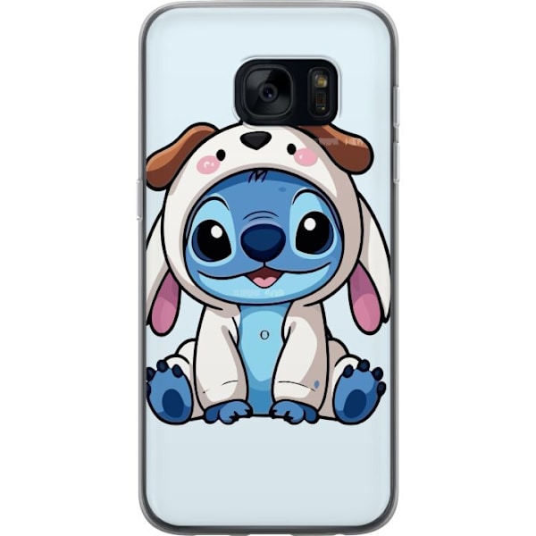 Samsung Galaxy S7 Läpinäkyvä kuori Stitch Koirapuku Lilo & Stitch Disney Hauska Design Sininen Avaruusolento Sarjakuva Hahmo Suosittu Lapsille Suos