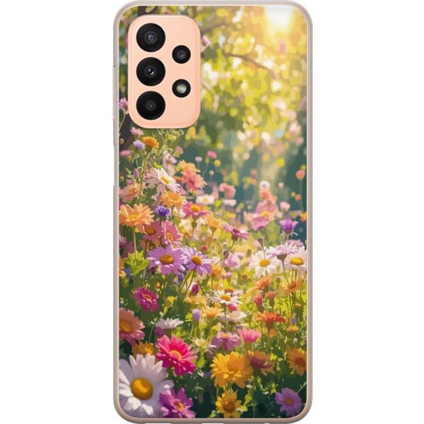 Kompatibelt Mobildeksel til Samsung Galaxy A23 Blomstermønster