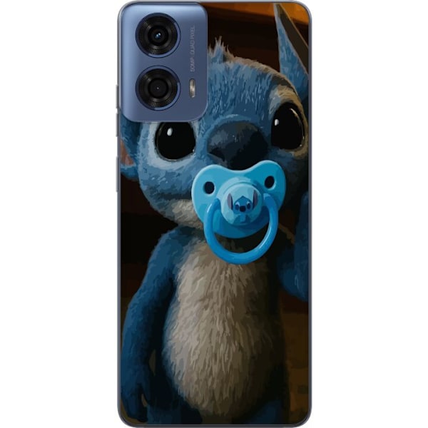 Motorola Moto G24 Läpinäkyvä kuori Stitch & Napp - vauvateema söpöllä hahmolla