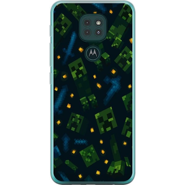 Motorola Moto G9 Play Läpinäkyvä kuori Minecraft Dungeons M
