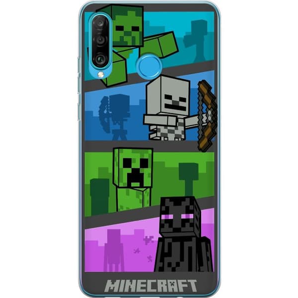 Kompatibelt Mobilskal till Huawei P30 lite Minecraft