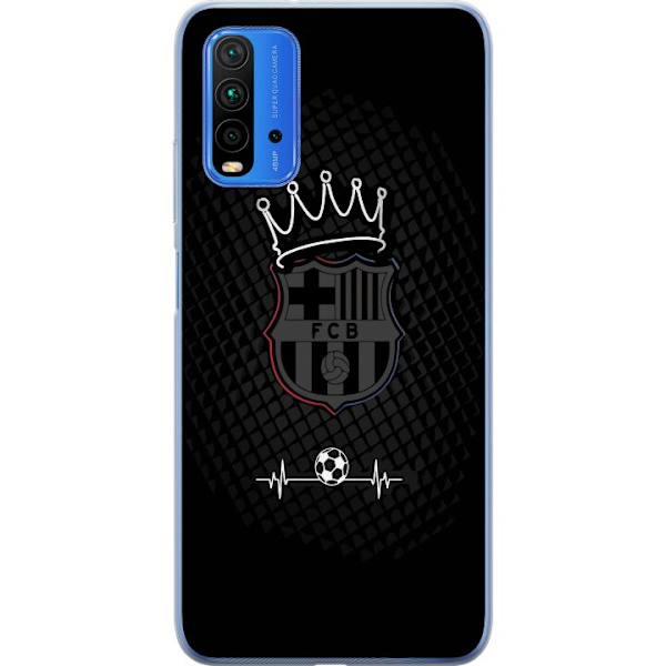 Xiaomi Redmi Note 9 4G Läpinäkyvä kuori FC Barcelona Emblem Jalkapalloaihe Sininen Punainen Seuramerkki Katalonia La Liga Fanit Suosittu Ikoninen