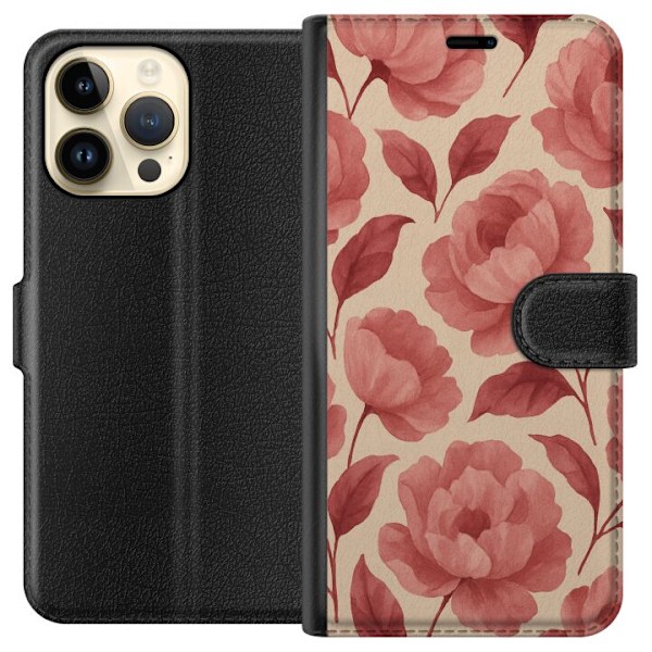 Apple iPhone 15 Pro Max Tegnebogsetui Roseblomst