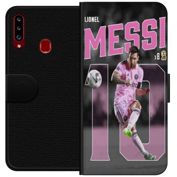 Samsung Galaxy A20s Plånboksfodral Lionel Messi - Rosa