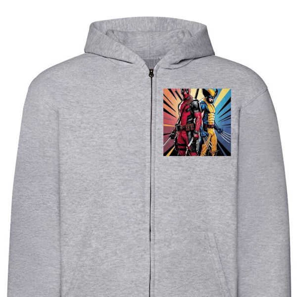 Zip-Hoodie | Hættetrøje med Lynlås til Voksne Jernrov grå M