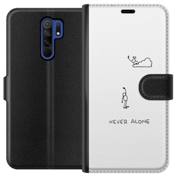 Xiaomi Redmi 9 Lompakkokotelo Ei koskaan yksin