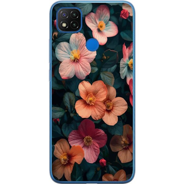 Xiaomi Redmi 9C Genomskinligt Skal Blommor