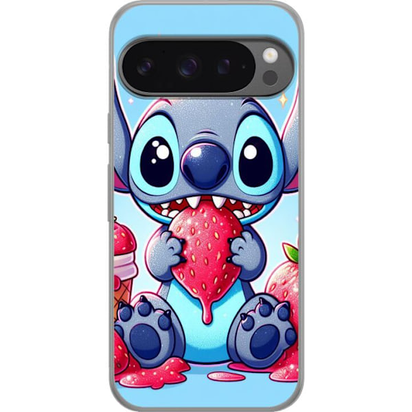 Google Pixel 9 Pro XL Gjennomsiktig deksel Strawberry Stitch