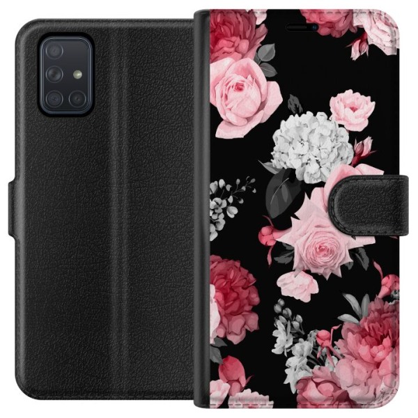 Samsung Galaxy A71 Tegnebogsetui Floral Blomst