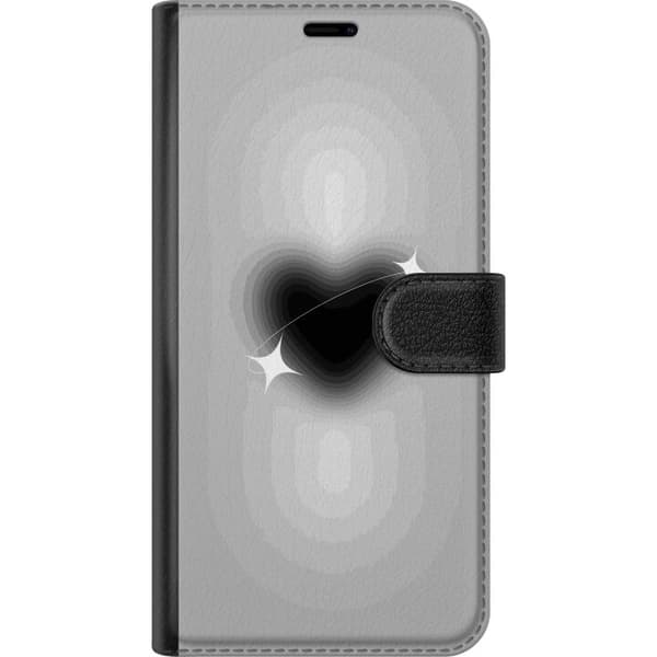 Kompatibelt Plånboksfodral till Samsung Galaxy S8 Svart Hjärta