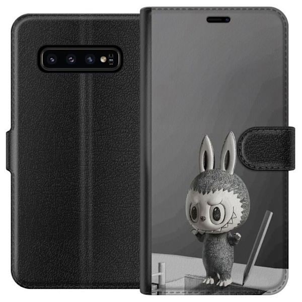 Samsung Galaxy S10 Plånboksfodral Pop Mart MEGA LABUBU LABUBU