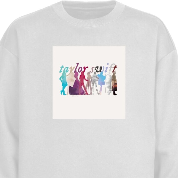 Sweatshirt for Voksen | Klassisk Collegegenser Taylor Swift hvit S