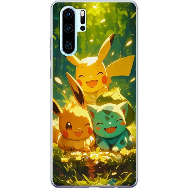 Huawei P30 Pro Genomskinligt Skal Pixelmonster spelstil – färgstark design för retroälskande gamers