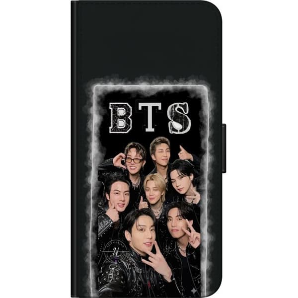 Kompatibel Tegnebogsetui til Xiaomi Redmi Note 9 Pro BTS-medlemmer poserer sammen i sorte outfits for en selfie sort