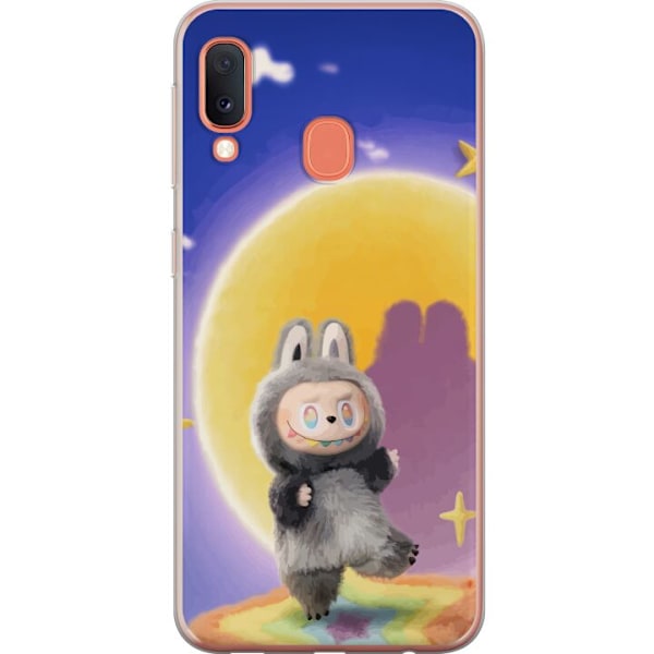 Samsung Galaxy A20e Läpinäkyvä kuori Labubu Neon Pop - Neonväri pop-taiteen hirviö
