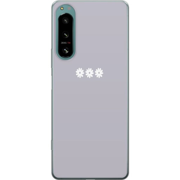 Sony Xperia 5 IV Läpinäkyvä kuori Lila Blomminimalismi - tyylikäs kukkakuva lila taustalla