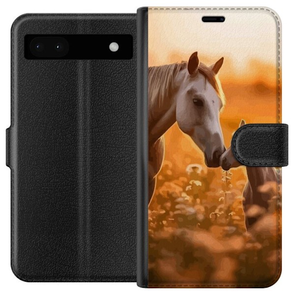 Google Pixel 6a Lompakkokotelo Hevoset