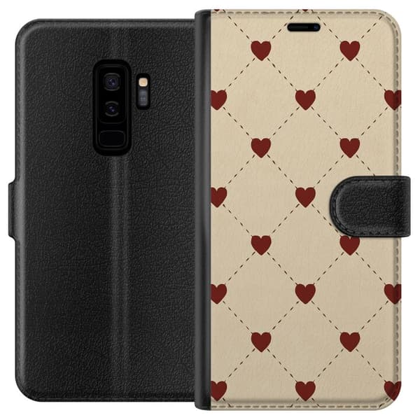 Kompatibelt Lommeboketui til Samsung Galaxy S9+ Hjertegrind