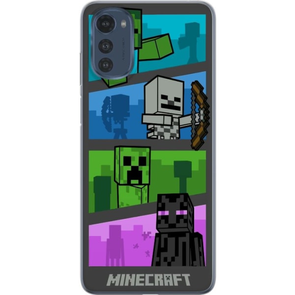 Motorola Moto E32s Läpinäkyvä kuori Minecraft