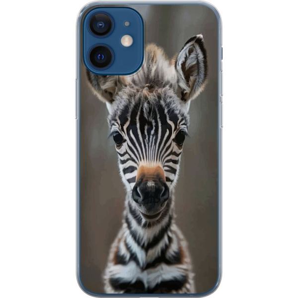 Apple iPhone 12 mini Genomskinligt Skal Giraff Djurmotiv Afrika Natur Grafiskt Motiv Savann Vilda Djur Populär Väggkonst Exotiskt Tema