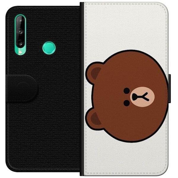 Huawei P40 lite E Lommeboketui line friends brown