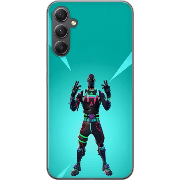 Samsung Galaxy A15 5G Läpinäkyvä kuori musta ritari fortnite