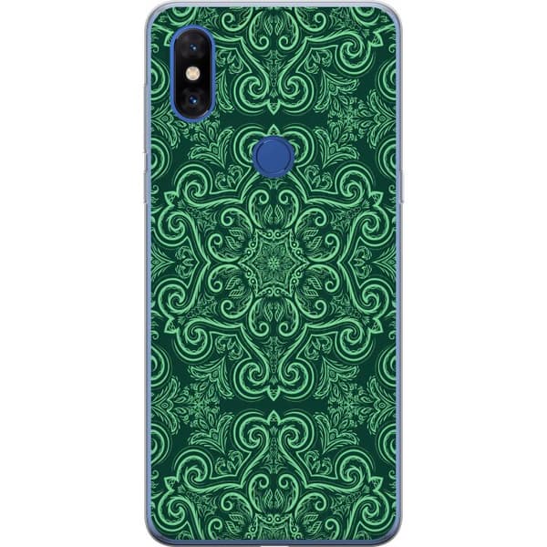 Kompatibelt Mobildeksel til Xiaomi Mi Mix 3 Grønne ornamenter grønn