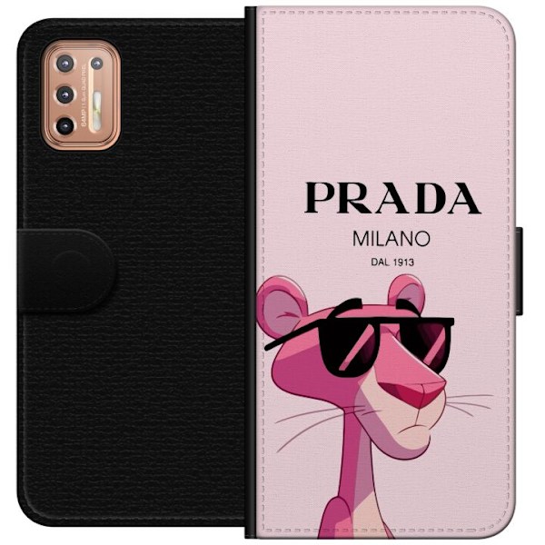 Motorola Moto G9 Plus Lommeboketui Prada Rosa Panteren