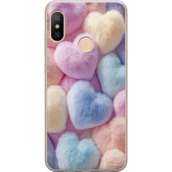 Xiaomi Redmi 6 Pro Genomskinligt Skal Hjärtan Kärlek Grafisk Design Romantiskt Motiv Populärt Symbol Grafiskt Mönster Dekoration