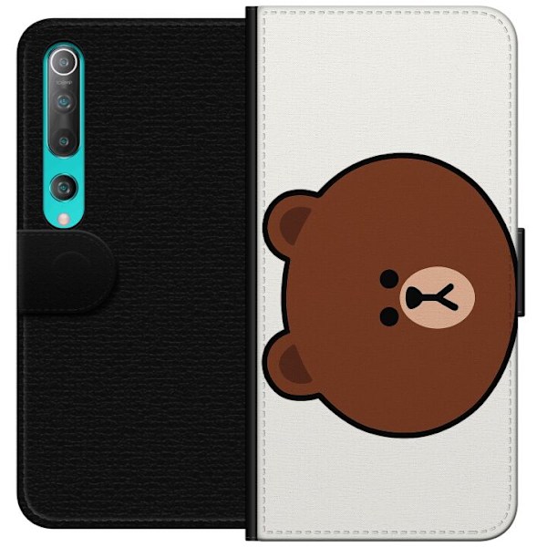 Xiaomi Mi 10 5G Lompakkokotelo line friends brown