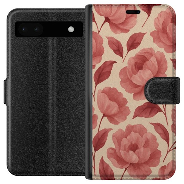 Google Pixel 6a Tegnebogsetui Roseblomst