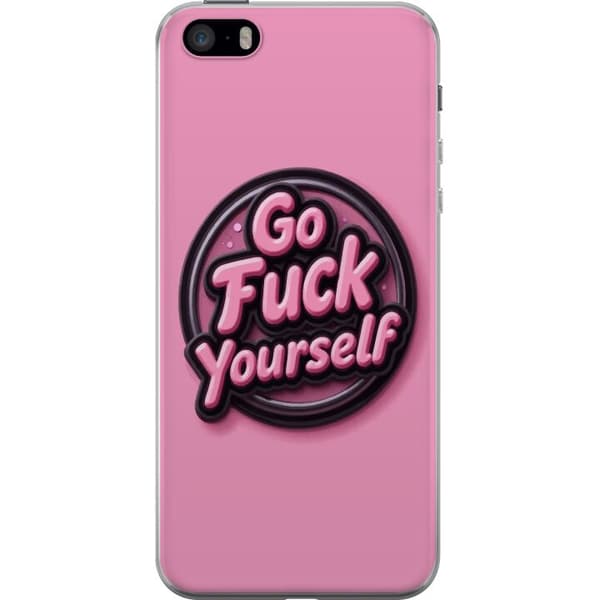 Kompatibelt Mobildeksel til Apple iPhone 5s Rosa 3D textposter