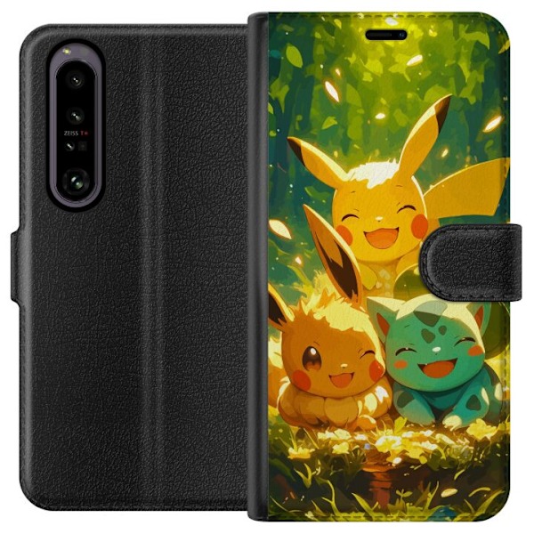 Sony Xperia 1 IV Tegnebogsetui Pixelmonster spillestil - farve
