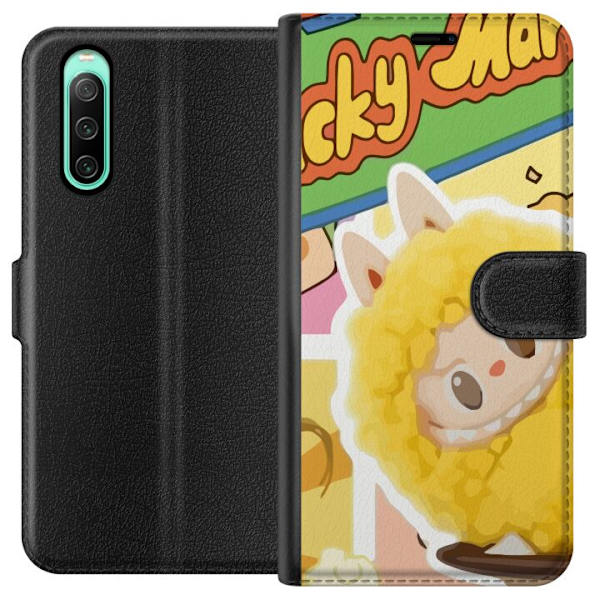 Sony Xperia 10 IV Lompakkokotelo Labubu Wacky Mart Pop Mart -sarjan keräilyfiguuri Söpö Muotoilu Suosittu Teemalelu Sarja Luova Taidelelu