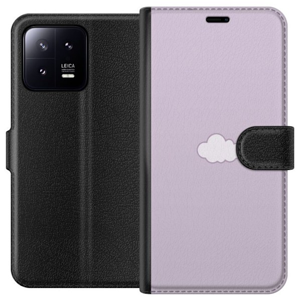 Xiaomi 13 Plånboksfodral Lila Moln – minimalistiskt moln på lila bakgrund