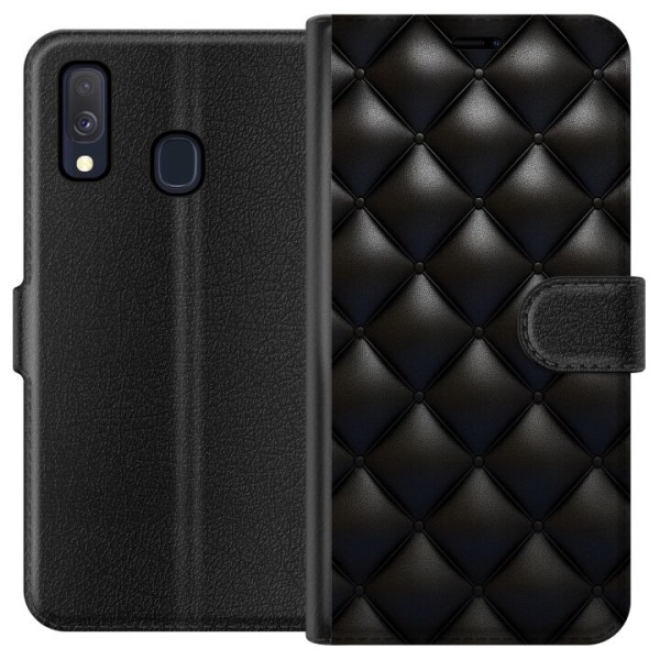 Samsung Galaxy A40 Plånboksfodral Leather Black