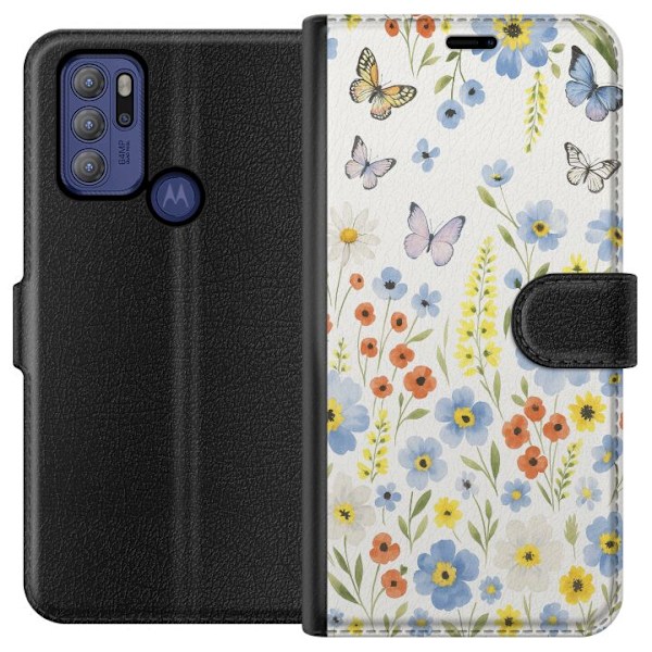 Motorola Moto G60S Tegnebogsetui Sommerblomster