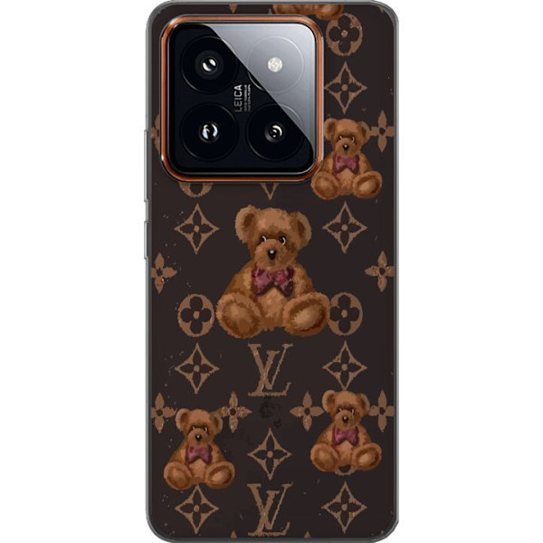 Xiaomi 14 Pro Läpinäkyvä kuori Louis Vuitton Teddykarhu Kuvio Ylellinen Muotisuunnittelu Suosittu Motiivi Muoti-Trendi Ylelliset Asusteet