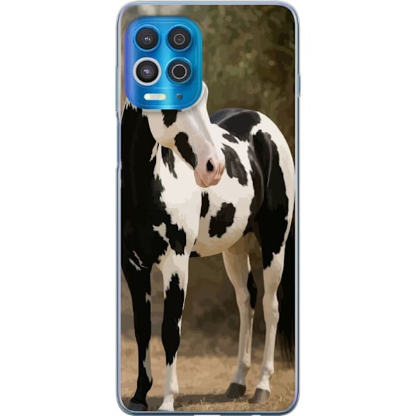 Motorola Edge S Gennemsigtig cover Smuk Hest - elegant illustr