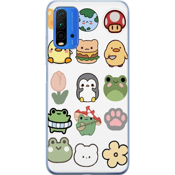 Xiaomi Redmi 9T Genomskinligt Skal Kawaii Friends – söta figurer i japansk stil