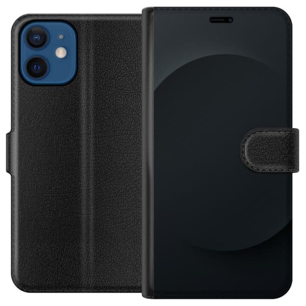 Kompatibelt Plånboksfodral till Apple iPhone 12 mini Svart Prick