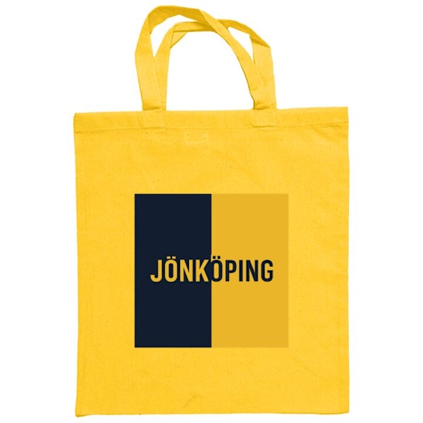 Mulepose | Holdbar Indkøbstaske i Stof Jönköping – Hockey Gul one size