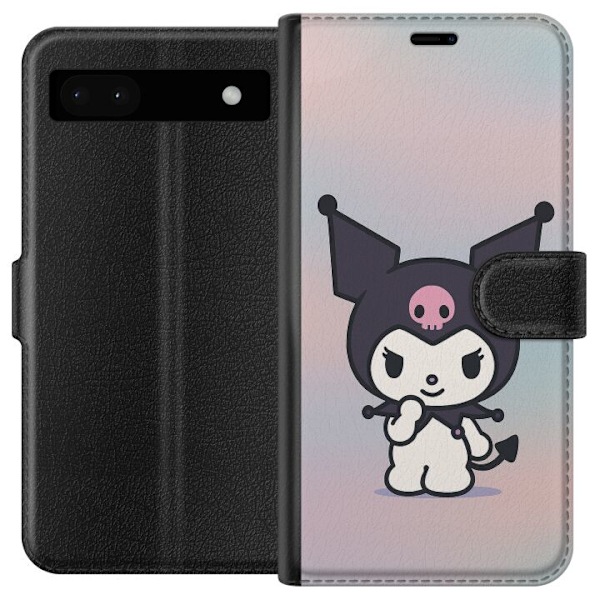 Google Pixel 6a Tegnebogsetui Kawaii Sanrio Kuromi