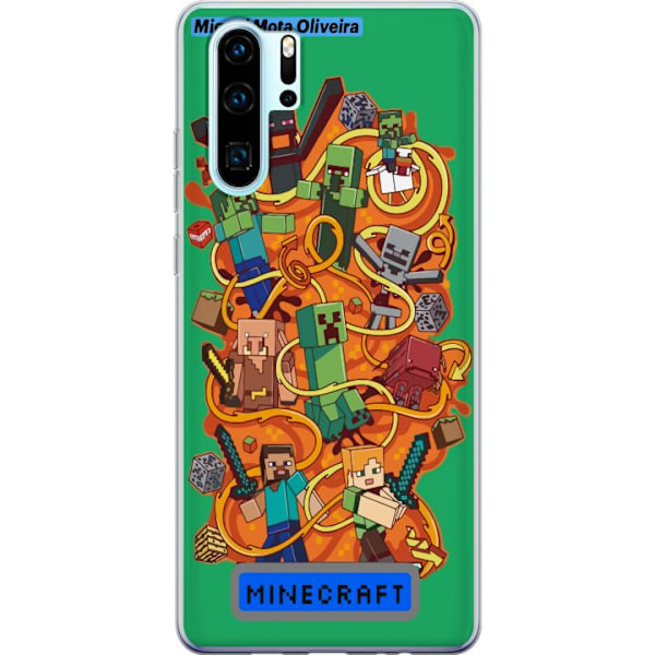 Huawei P30 Pro Genomskinligt Skal Minecraft