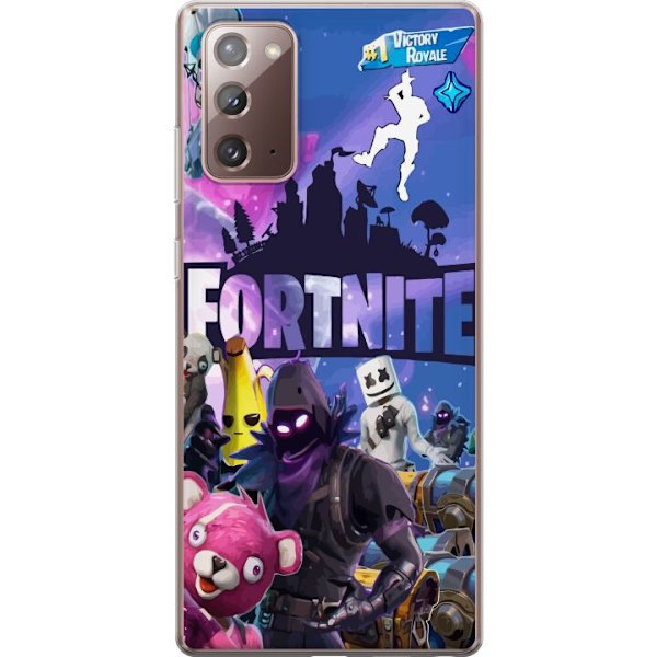 Samsung Galaxy Note20 Läpinäkyvä kuori Fortnite